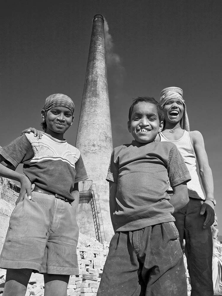 child laborers in a brickyard